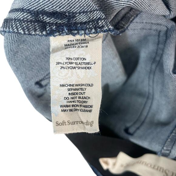 Soft Surroundings Ultimate Denim Pull-On Bootcut Jeans Womens XS Elastic Waist - Picture 11 of 12